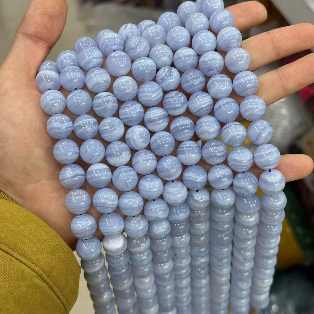 8/10mm Blue lace agate beads