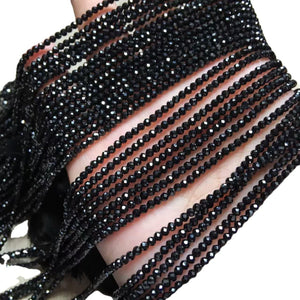 4mm black spinel beads