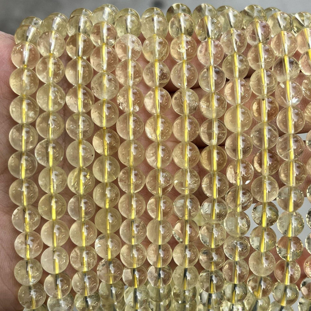 8mm lemon quartz beads