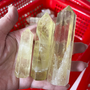 5-9cm lemon quartz tower 1kg