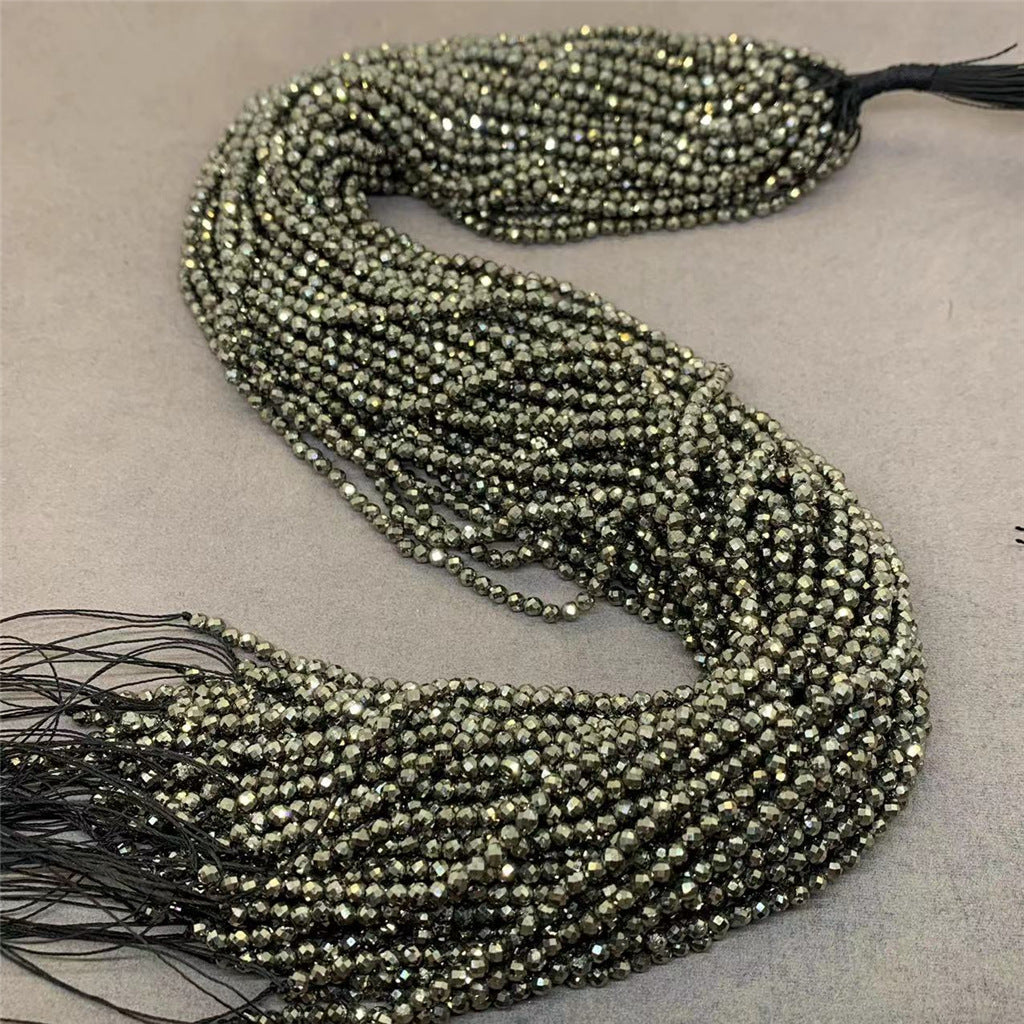 4mm pyrite beads