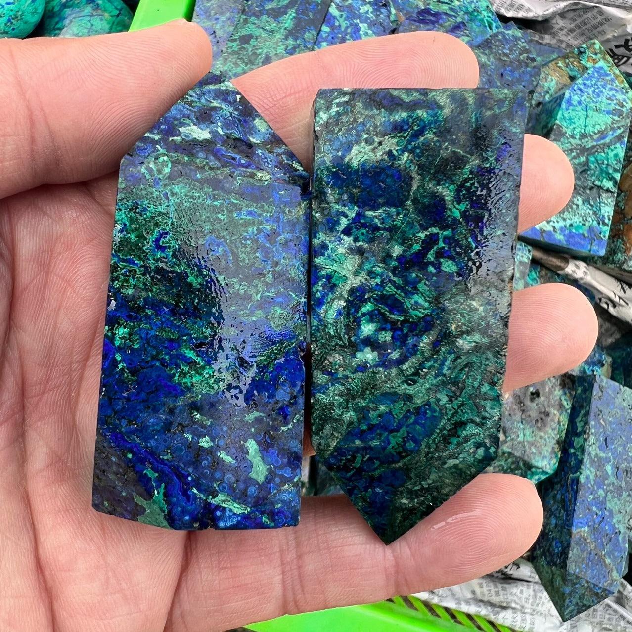5-8cm Azurite tower 1kg
