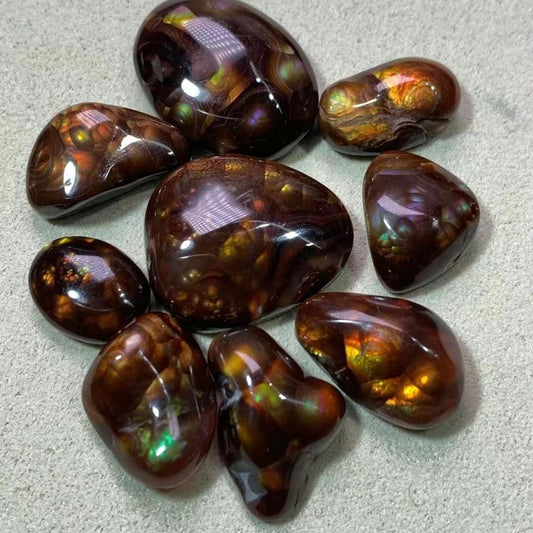 1-2cm tumbled fire agate 1g