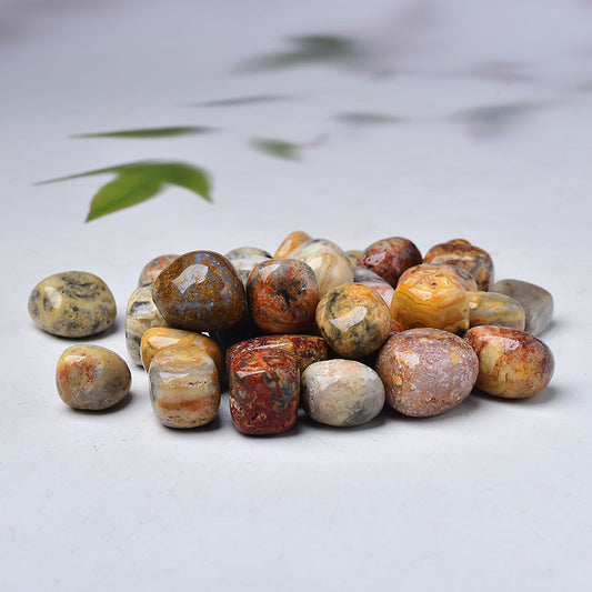 2-3cm crazy lace agate tumbles 1kg
