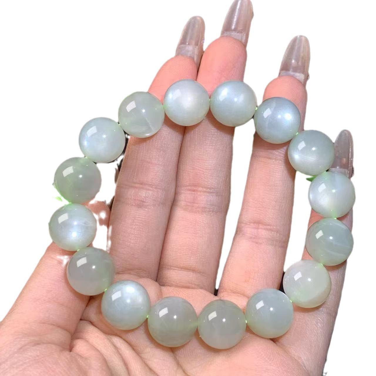 8mm green moonstone bracelet