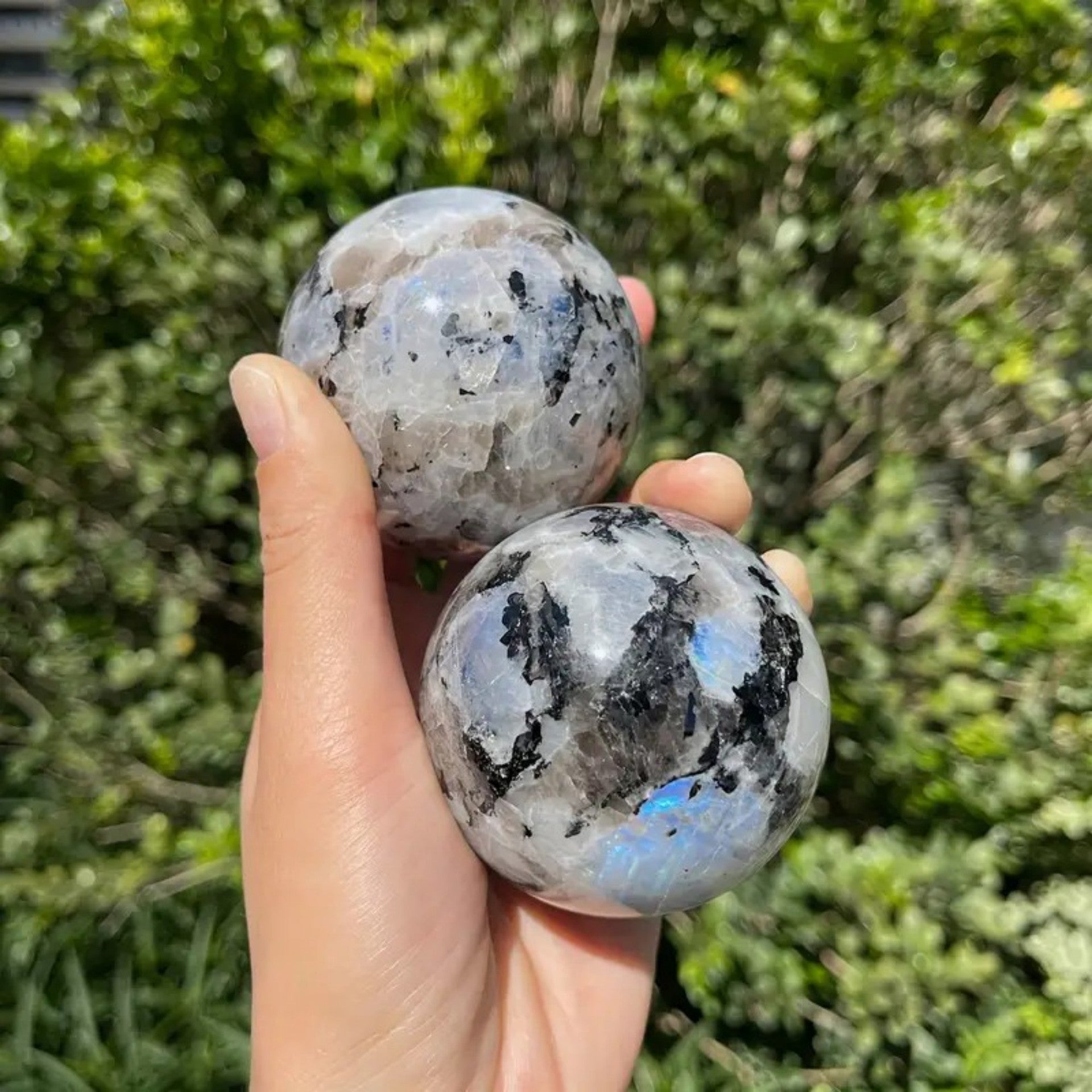3-7cm blue moonstone sphere 1kg