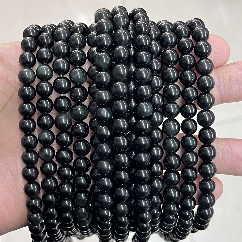 8mm rainbow obsidian beads