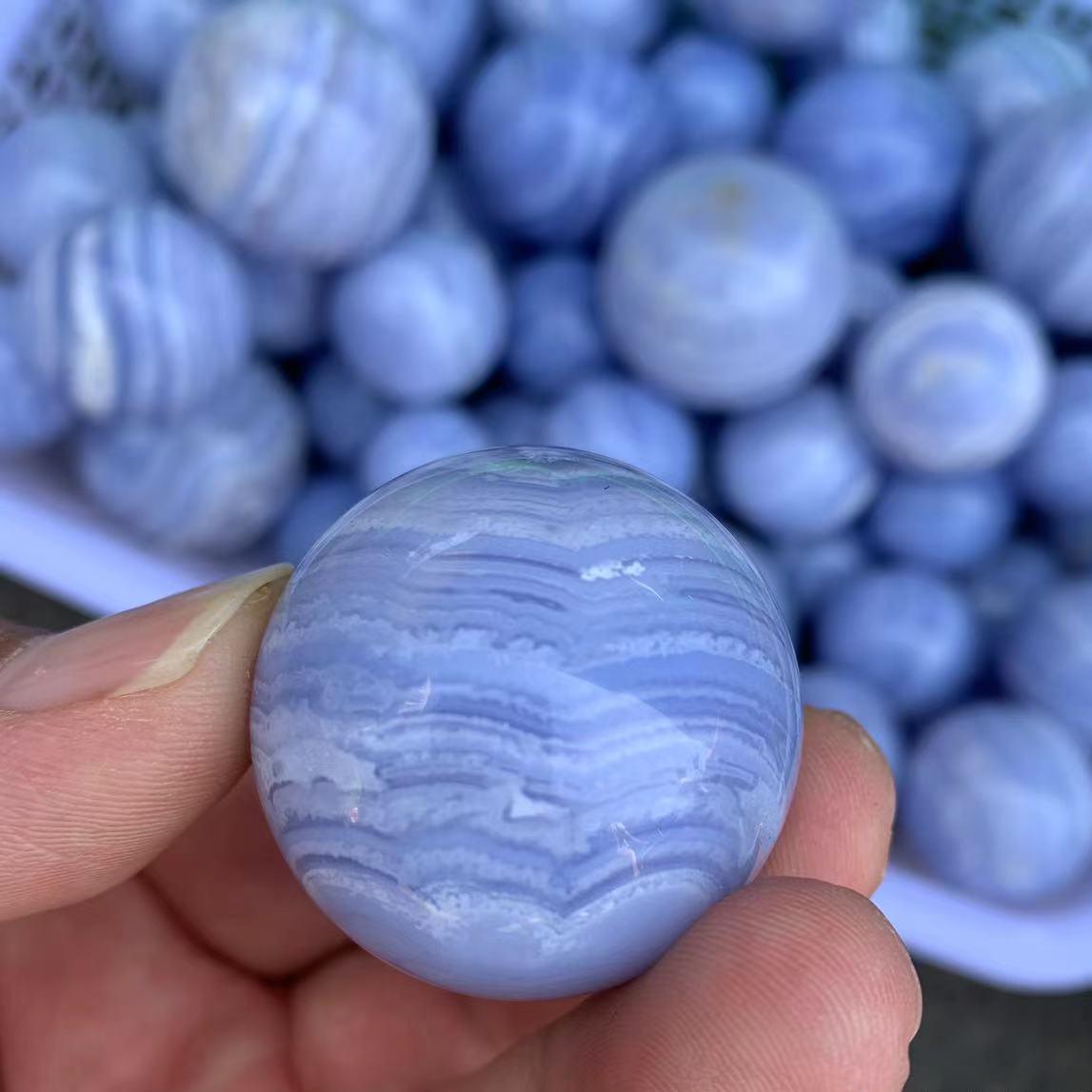 3-6cm Blue lace agate sphere 1kg