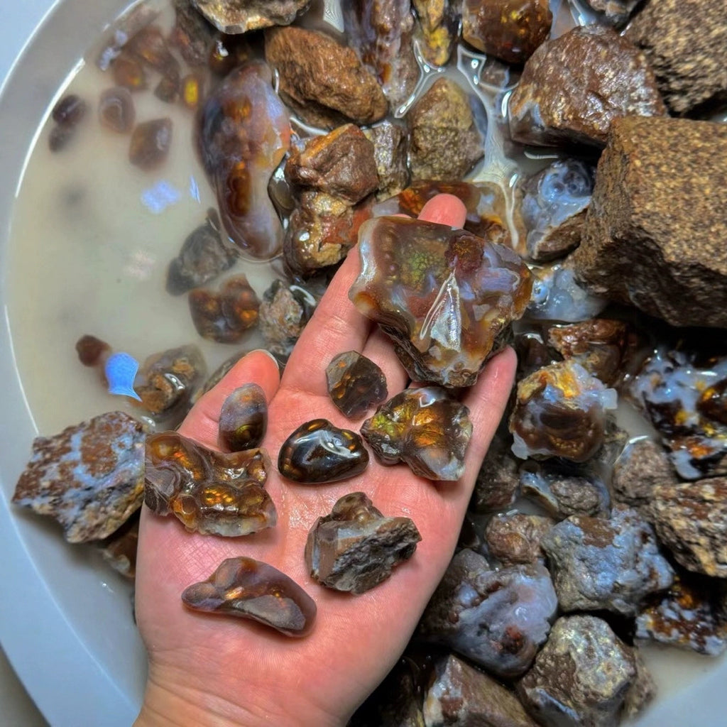 raw fire agate