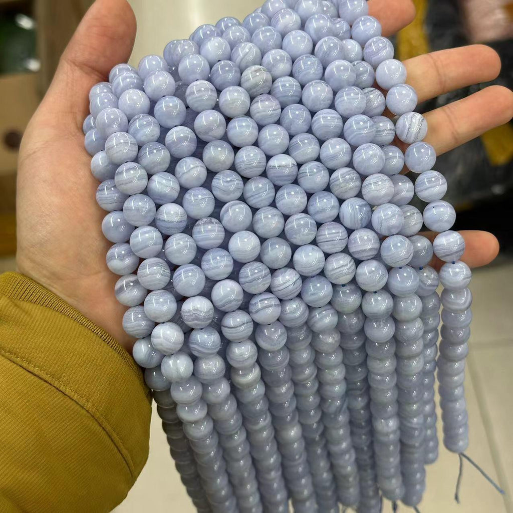 8/10mm Blue lace agate beads
