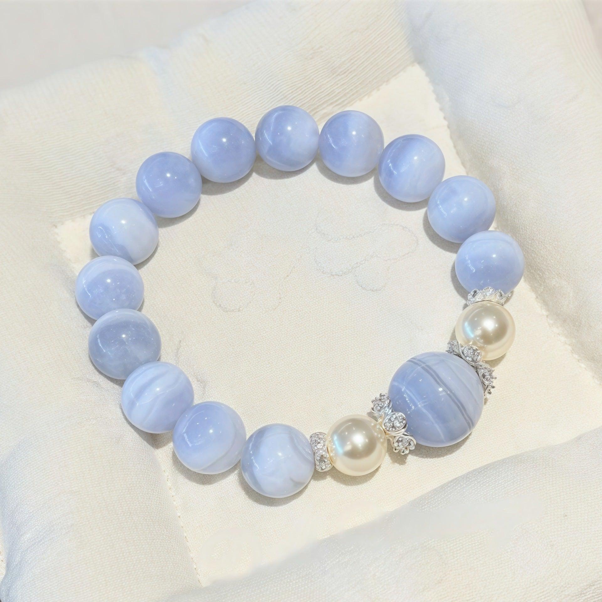 10mm Blue lace agate bracelet