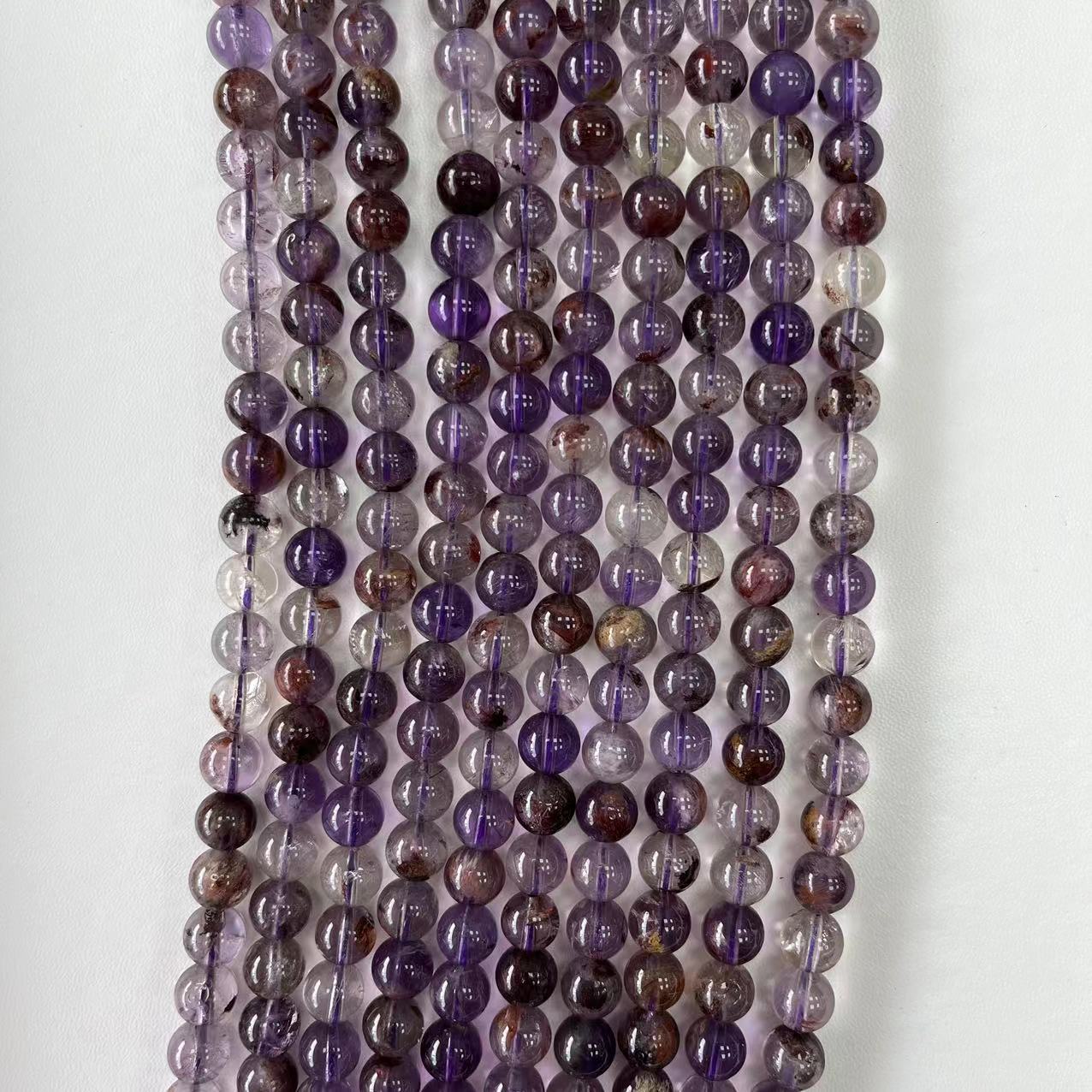 8mm purple quartz beads