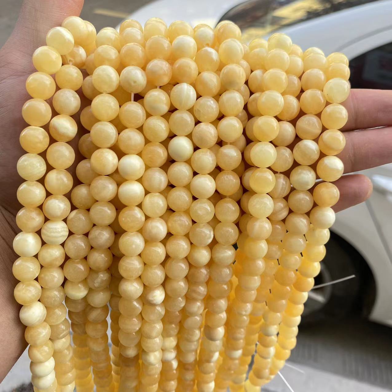 8mm yellow jasper beads
