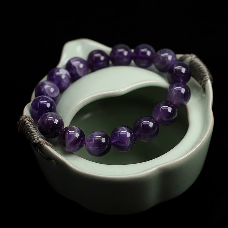 10mm purple quartz bracelet