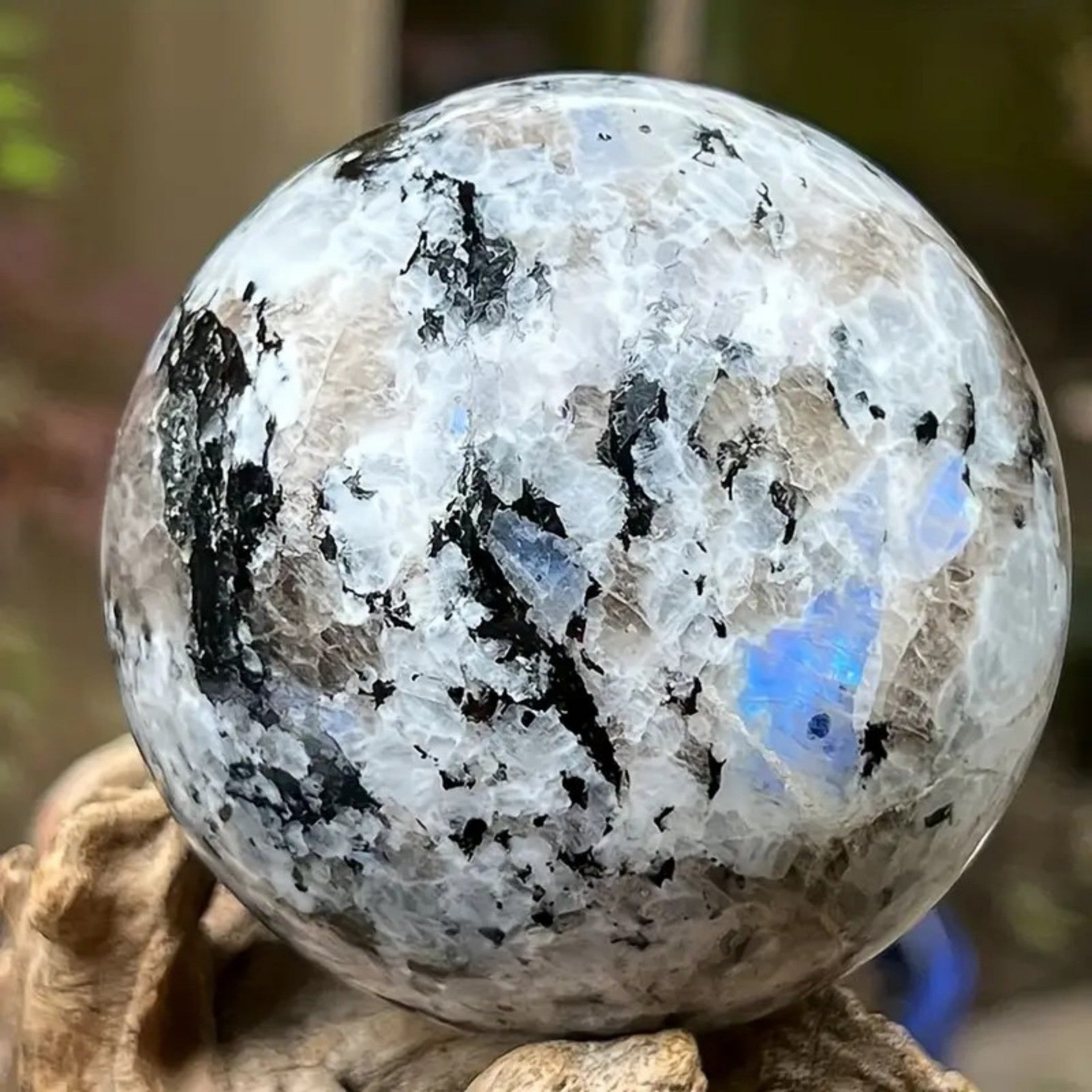 3-7cm blue moonstone sphere 1kg