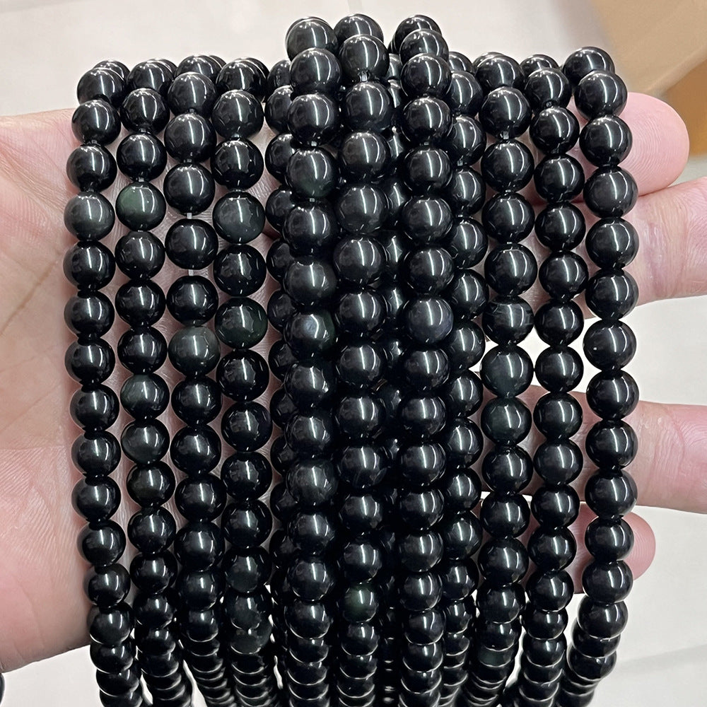 8mm rainbow obsidian beads