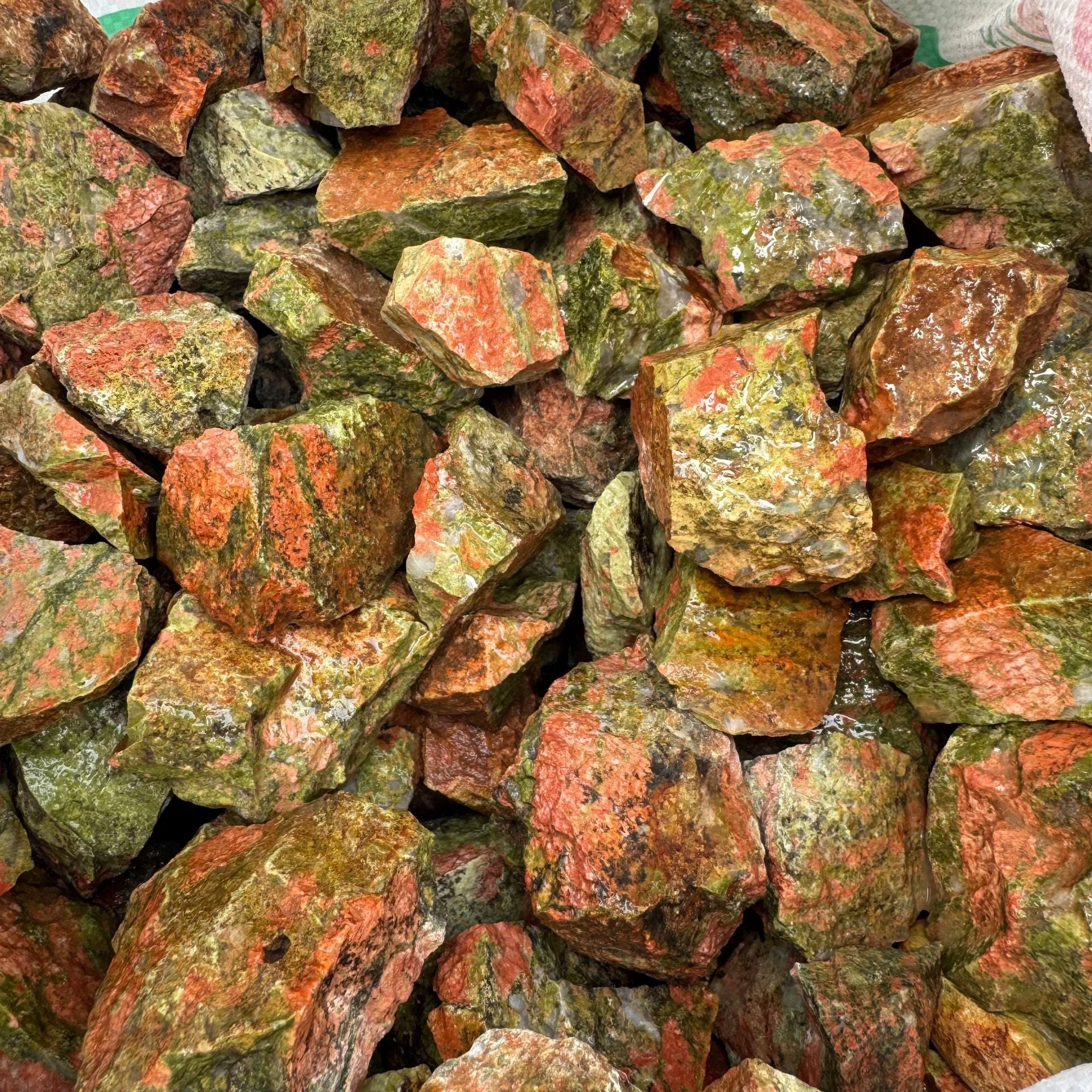 2-5cm raw unakite 1kg
