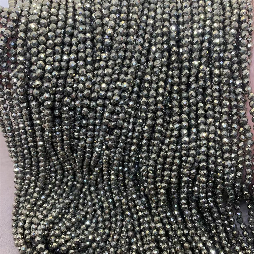 4mm pyrite beads