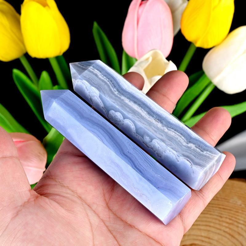 5-8cm Blue lace agate tower 1kg