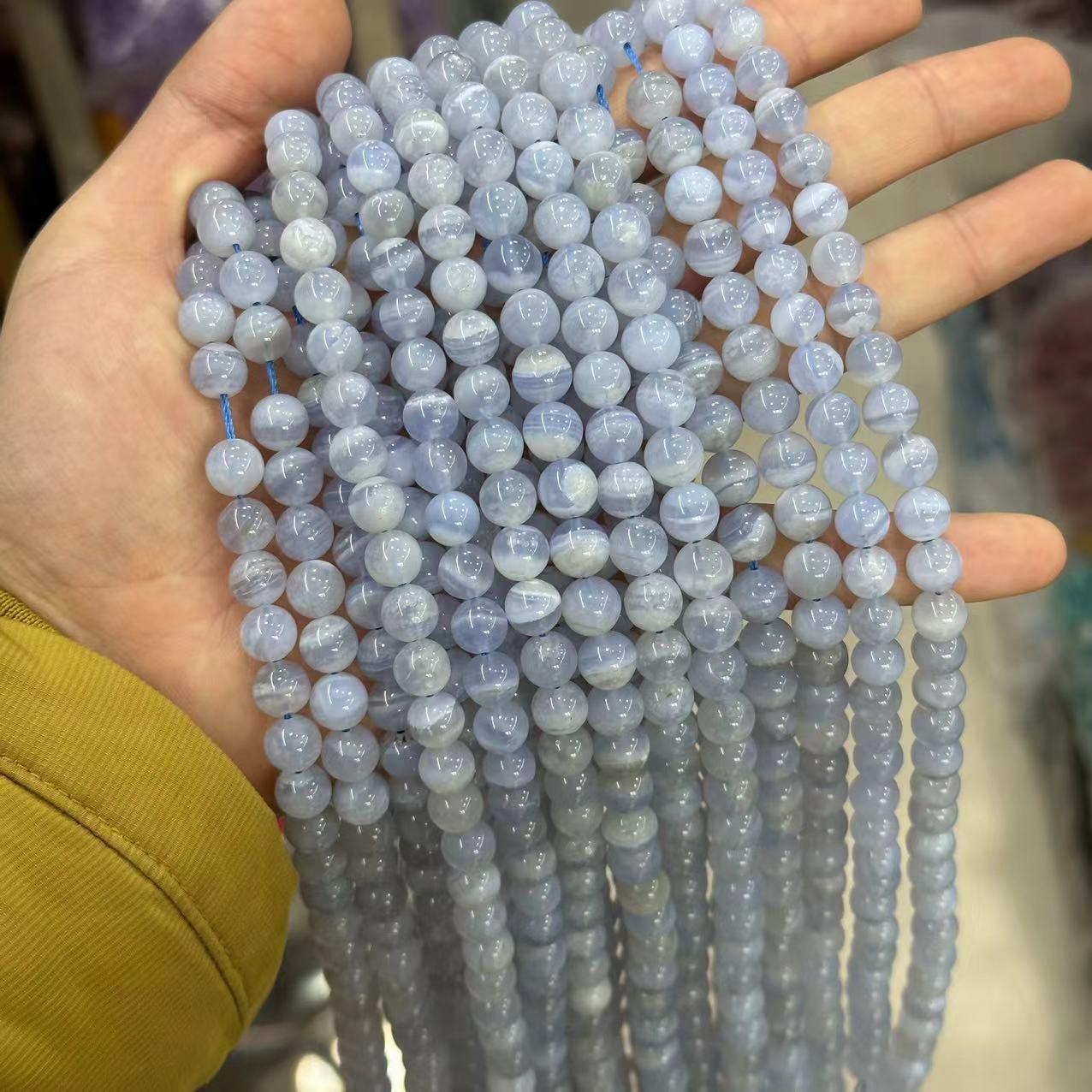 8/10mm Blue lace agate beads