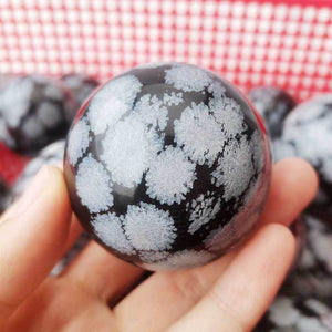 5-7cm snowflake obsidian sphere 1kg