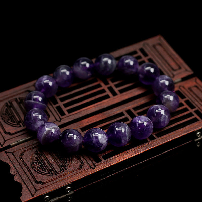 10mm purple quartz bracelet