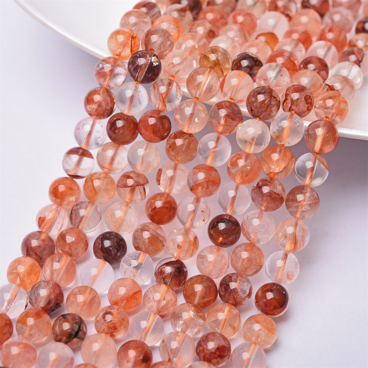 8mm fire quartz beads