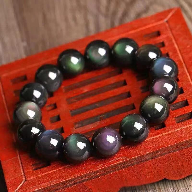 10mm rainbow obsidian bracelet