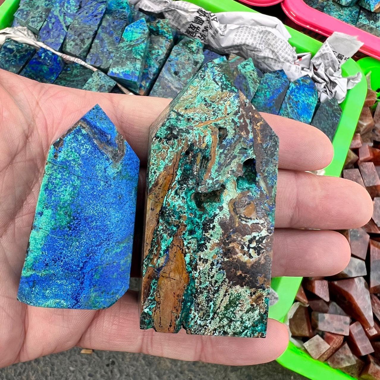 5-8cm Azurite tower 1kg