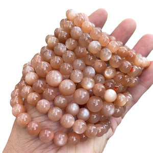 8-9mm peach moonstone bracelet