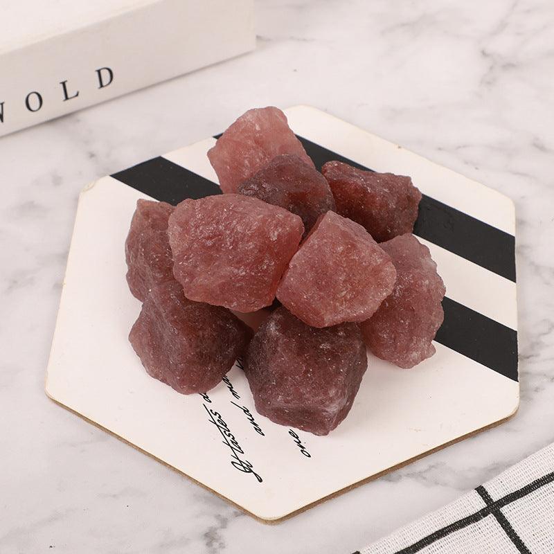2-5cm strawberry quartz raw 1kg