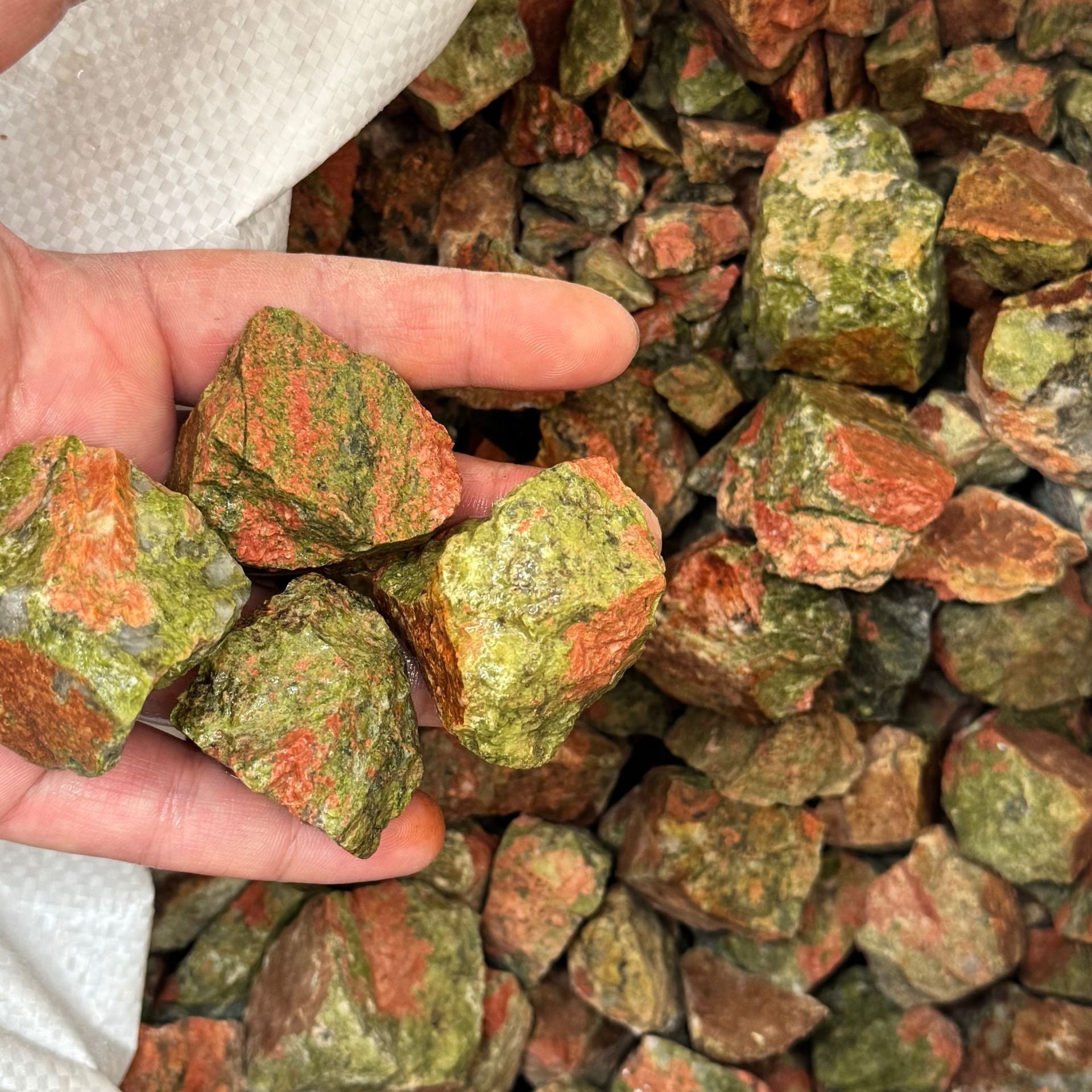 2-5cm raw unakite 1kg