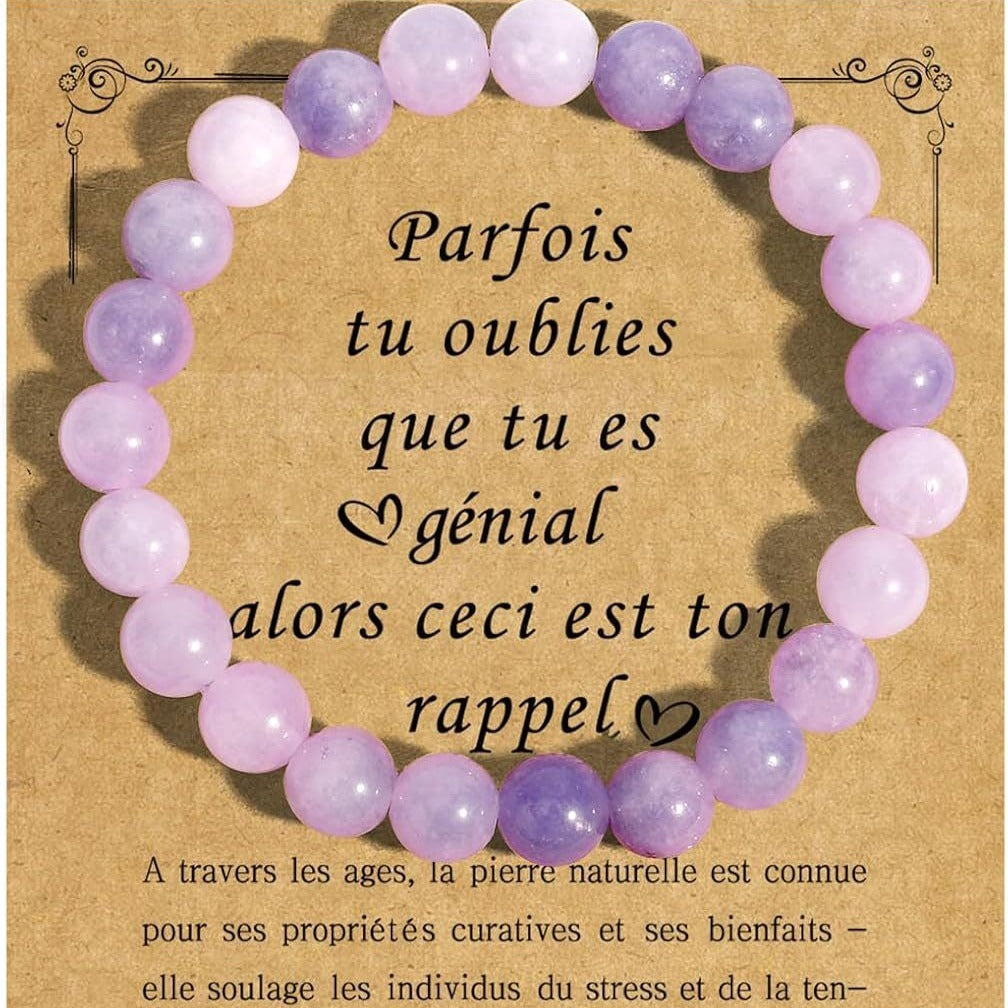 8mm purple jade bracelet