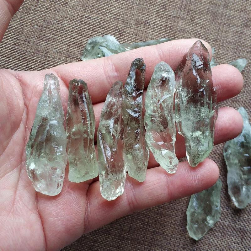 3-6cm raw green quartz 1kg