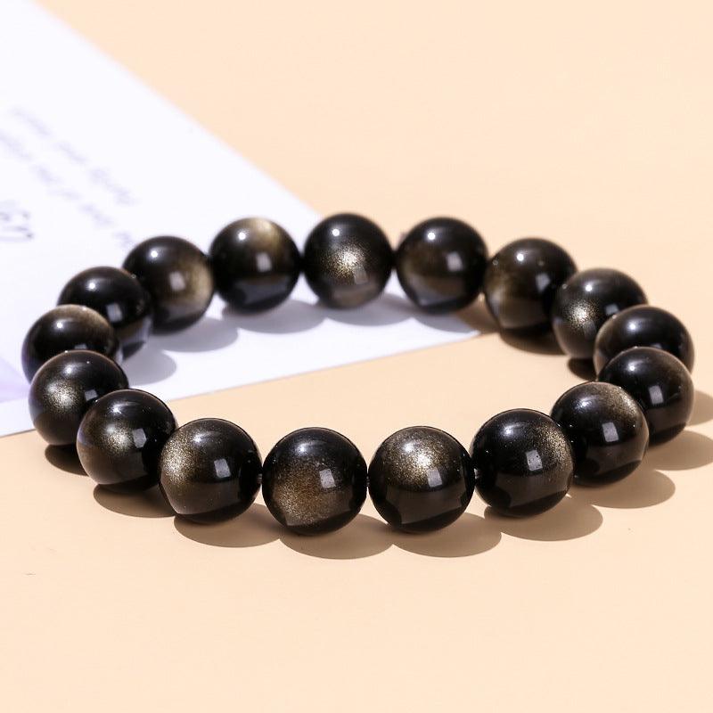 8/10/12MM Golden Obsidian Bracelet Wholesale - Free Shipping Over 300USD - Price at $ 9.60 /pc