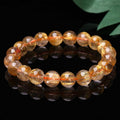 6/8/10MM Gold Rutilated quartz bracelet Wholesale - Free Shipping Over 300USD - Price at $ 43.20 /pc