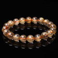 6/8/10MM Gold Rutilated quartz bracelet Wholesale - Free Shipping Over 300USD - Price at $ 116.80 /pc