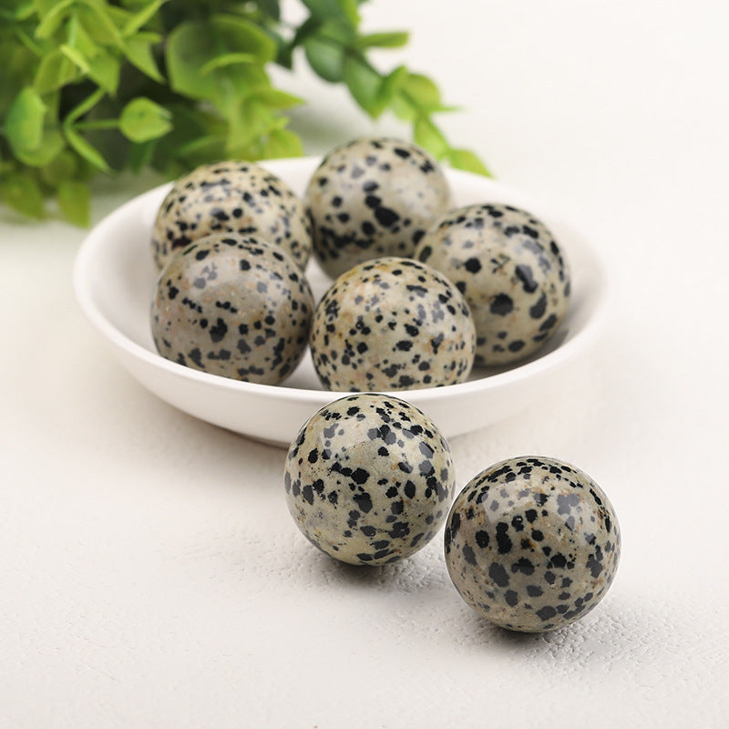 4-8cm dalmatian jasper sphere 1kg
