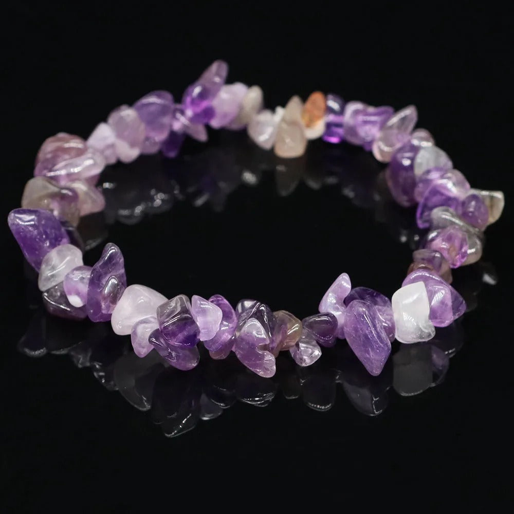 7 chakras crystal chips bracelet