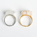 raw crystal stone ring