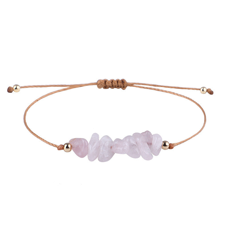crystal chips rope bracelet