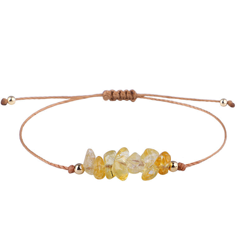 crystal chips rope bracelet