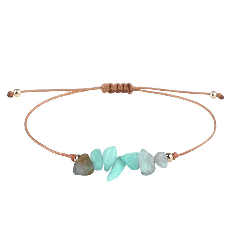 crystal chips rope bracelet