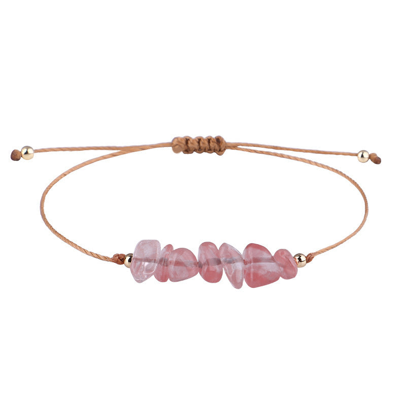 crystal chips rope bracelet