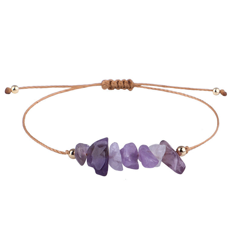 crystal chips rope bracelet
