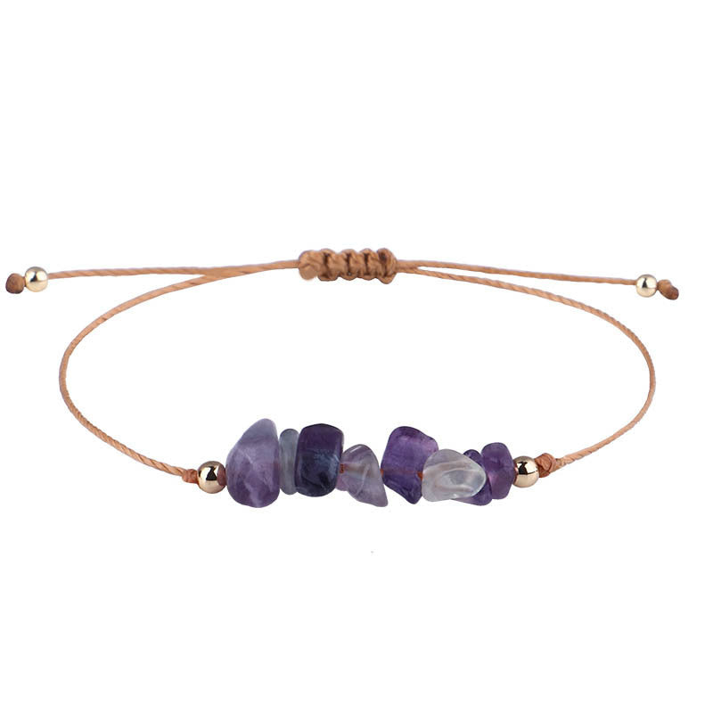 crystal chips rope bracelet