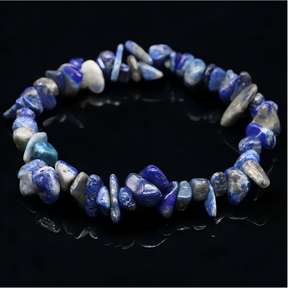 7 chakras crystal chips bracelet