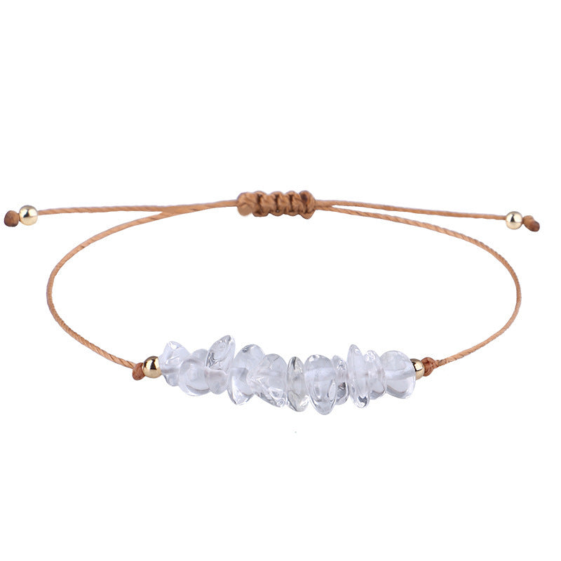 crystal chips rope bracelet