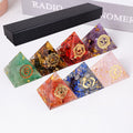 crystal chips resin pyramid 3cm