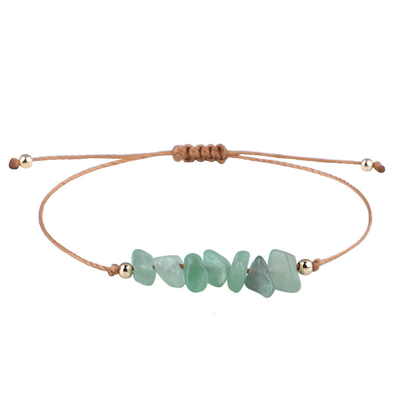 crystal chips rope bracelet